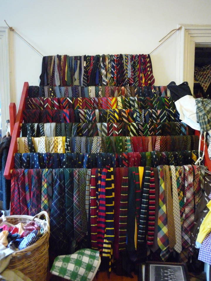The necktie rack of RL Rugby designer Sean Crowley