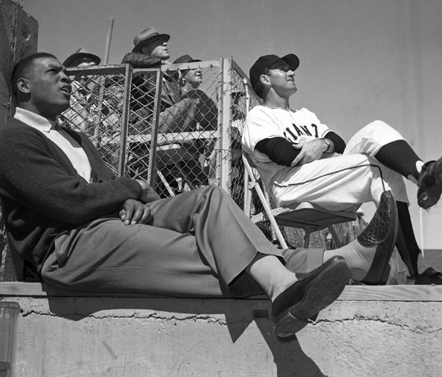 Willie Mays and Al Dark at Spring training, 1961