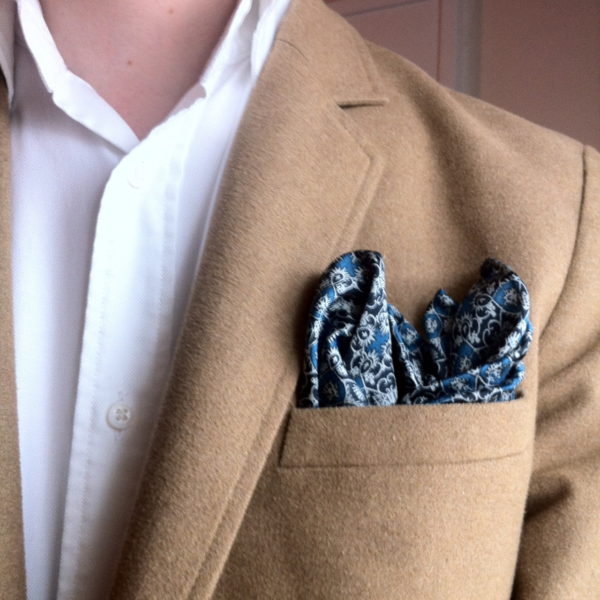 Sporting my new pocket square