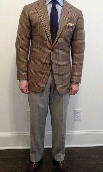 Light brown jacket with gray waistcoat and marsala pants  Dapper grooms  Groomsmen looks Tweed jacket outfit