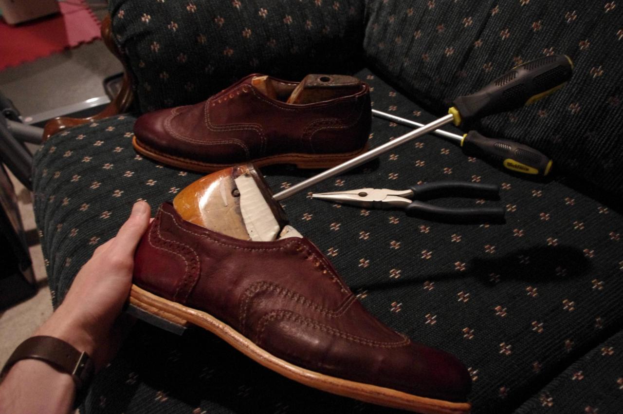 an enormous photo album documenting the process of making shoes by hand