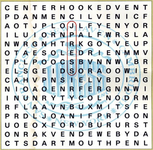 a word search, originally published as an advertisement for J. Press in the Japanese magazine Men’s Club