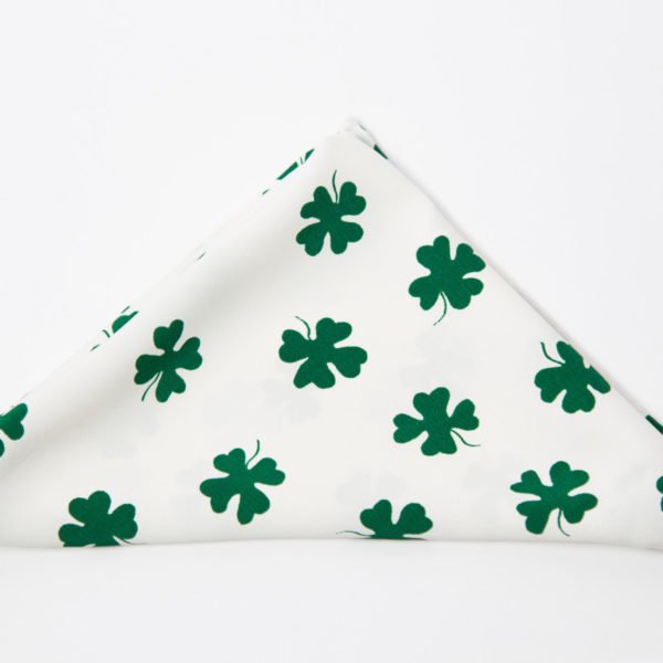 Why yes, we do offer a shamrock-themed pocket square