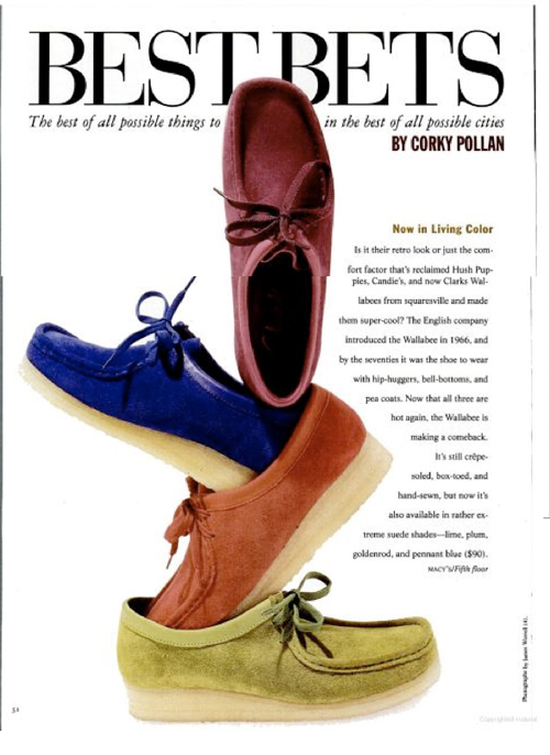 wallabees shoes 1970s