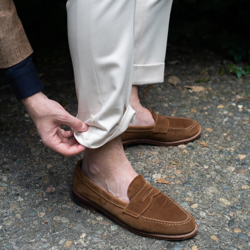 penny loafers no socks