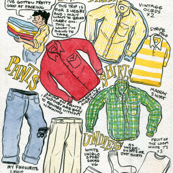 Style & Fashion Drawings: Dick's Packing List