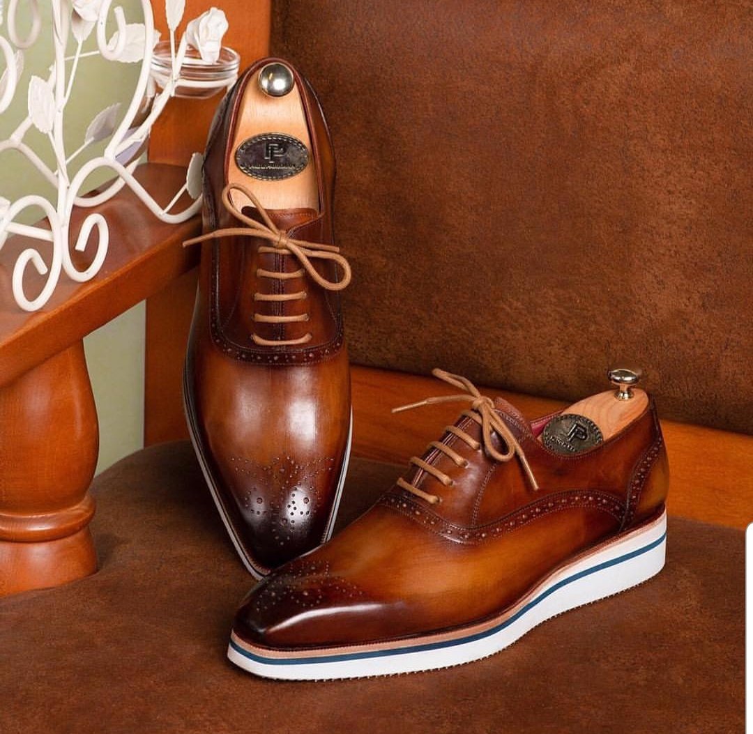 Dress Sneaker in Brown Leather 8 / D
