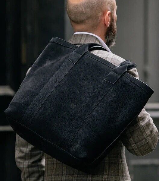 Battistoni Canvas and Leather Garment Bag