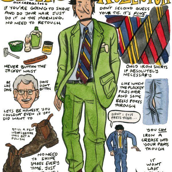 Style & Fashion Drawings: Dicks Rules for Wearing A Suit